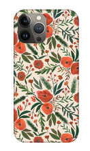 Load image into Gallery viewer, Christmas Floral Pattern - Phone Case