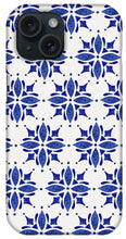Load image into Gallery viewer, Dark Blue Tile Pattern - Phone Case