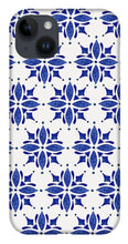 Load image into Gallery viewer, Dark Blue Tile Pattern - Phone Case