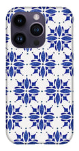 Load image into Gallery viewer, Dark Blue Tile Pattern - Phone Case