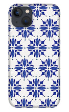 Load image into Gallery viewer, Dark Blue Tile Pattern - Phone Case