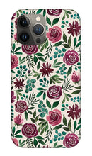 Load image into Gallery viewer, Deep Magenta Floral Eucalyptus Pattern - Phone Case