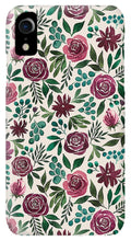 Load image into Gallery viewer, Deep Magenta Floral Eucalyptus Pattern - Phone Case