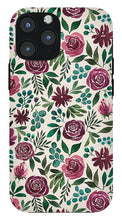 Load image into Gallery viewer, Deep Magenta Floral Eucalyptus Pattern - Phone Case