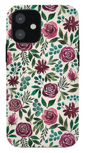 Load image into Gallery viewer, Deep Magenta Floral Eucalyptus Pattern - Phone Case