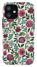 Load image into Gallery viewer, Deep Magenta Floral Eucalyptus Pattern - Phone Case