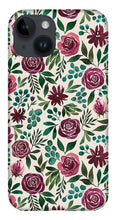 Load image into Gallery viewer, Deep Magenta Floral Eucalyptus Pattern - Phone Case