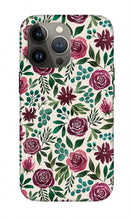 Load image into Gallery viewer, Deep Magenta Floral Eucalyptus Pattern - Phone Case