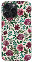 Load image into Gallery viewer, Deep Magenta Floral Eucalyptus Pattern - Phone Case
