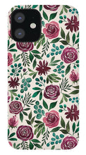 Load image into Gallery viewer, Deep Magenta Floral Eucalyptus Pattern - Phone Case