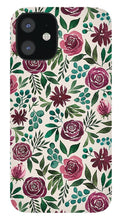 Load image into Gallery viewer, Deep Magenta Floral Eucalyptus Pattern - Phone Case