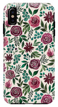 Load image into Gallery viewer, Deep Magenta Floral Eucalyptus Pattern - Phone Case