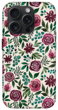 Load image into Gallery viewer, Deep Magenta Floral Eucalyptus Pattern - Phone Case