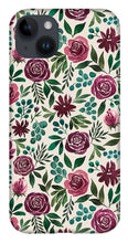 Load image into Gallery viewer, Deep Magenta Floral Eucalyptus Pattern - Phone Case