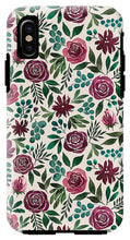 Load image into Gallery viewer, Deep Magenta Floral Eucalyptus Pattern - Phone Case