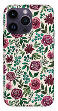 Load image into Gallery viewer, Deep Magenta Floral Eucalyptus Pattern - Phone Case