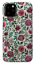 Load image into Gallery viewer, Deep Magenta Floral Eucalyptus Pattern - Phone Case