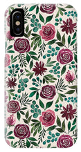 Load image into Gallery viewer, Deep Magenta Floral Eucalyptus Pattern - Phone Case