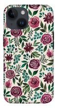 Load image into Gallery viewer, Deep Magenta Floral Eucalyptus Pattern - Phone Case