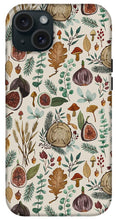 Load image into Gallery viewer, Figs, Mushrooms and Leaves Pattern - Phone Case