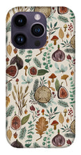 Load image into Gallery viewer, Figs, Mushrooms and Leaves Pattern - Phone Case