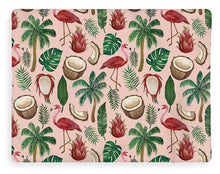Load image into Gallery viewer, Flamingo Coconut Pattern - Blanket