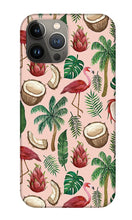 Load image into Gallery viewer, Flamingo Coconut Pattern - Phone Case