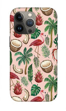 Load image into Gallery viewer, Flamingo Coconut Pattern - Phone Case