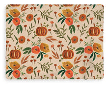 Load image into Gallery viewer, Floral Fall Pumpkin Pattern - Blanket