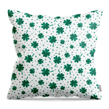 Load image into Gallery viewer, Four Leaf Clover St. Patrick's Day Pattern - Throw Pillow