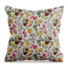 Load image into Gallery viewer, Fruit and Flower Blossoms Pattern - Throw Pillow