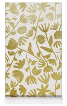 Load image into Gallery viewer, Gold Ink Floral Pattern - Yoga Mat