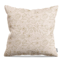 Load image into Gallery viewer, Gold Magnolia Pattern - Throw Pillow