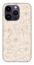 Load image into Gallery viewer, Gold Magnolia Pattern - Phone Case