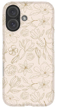 Load image into Gallery viewer, Gold Magnolia Pattern - Phone Case