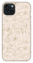 Load image into Gallery viewer, Gold Magnolia Pattern - Phone Case