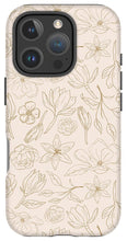 Load image into Gallery viewer, Gold Magnolia Pattern - Phone Case