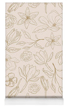 Load image into Gallery viewer, Gold Magnolia Pattern - Yoga Mat