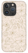 Load image into Gallery viewer, Gold Magnolia Pattern - Phone Case