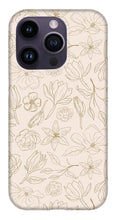 Load image into Gallery viewer, Gold Magnolia Pattern - Phone Case