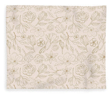 Load image into Gallery viewer, Gold Magnolia Pattern - Blanket