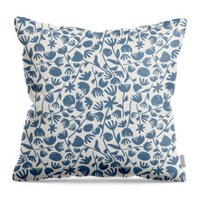 Load image into Gallery viewer, Light Blue Floral Pattern - Throw Pillow