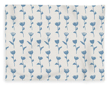Load image into Gallery viewer, Light Blue Flower Pattern - Blanket
