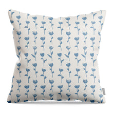 Load image into Gallery viewer, Light Blue Flower Pattern - Throw Pillow