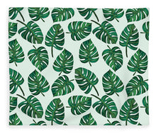 Load image into Gallery viewer, Monstera Watercolor Pattern - Blanket