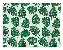 Load image into Gallery viewer, Monstera Watercolor Pattern - Blanket