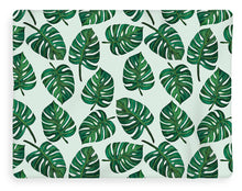 Load image into Gallery viewer, Monstera Watercolor Pattern - Blanket