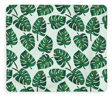Load image into Gallery viewer, Monstera Watercolor Pattern - Blanket