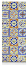 Load image into Gallery viewer, Orange and Blue Tile Pattern - Yoga Mat