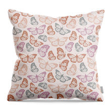 Load image into Gallery viewer, Orange and Pink Butterfly Pattern - Throw Pillow